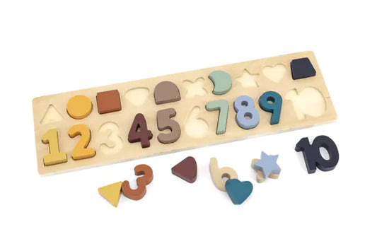 Puzzle en bois chiffres & formes Parenthèse des petits