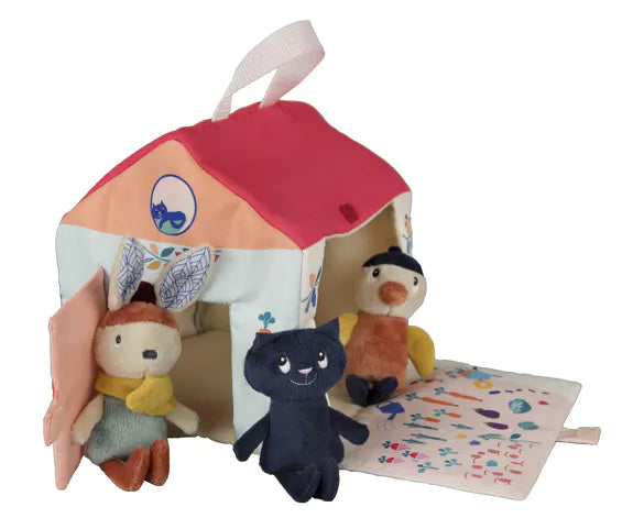 Jouet d'eveil Maison d'activités en tissu GABIN LAPIN