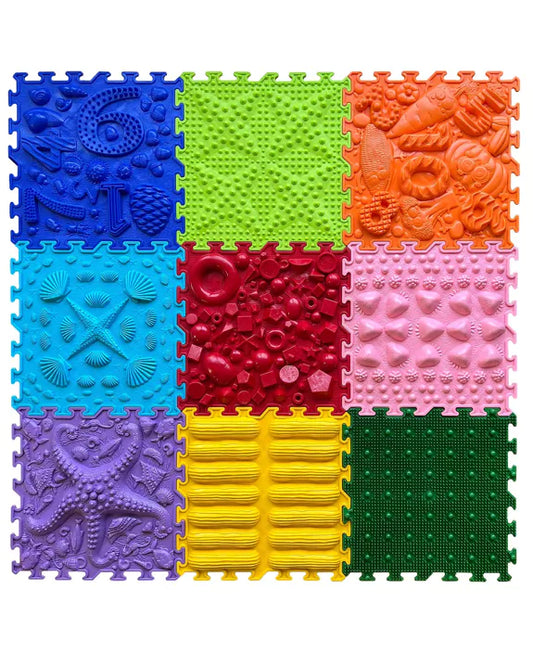 Tapis de sol puzzle orthopédique - Pack "Mélodie arc en ciel"