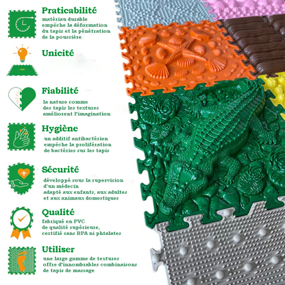 Tapis de sol puzzle orthopédique - Pack "Crocodile"