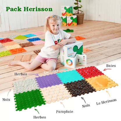 Tapis de sol puzzle orthopédique - Pack "Hérisson"