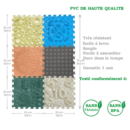 Tapis de sol puzzle orthopédique - Pack "Nature"